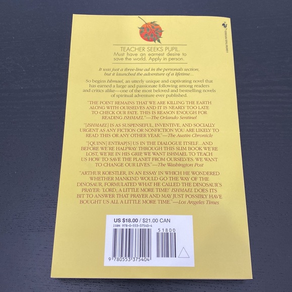 Ishmael Novel Book by Daniel Quinn - Picture 3 of 6